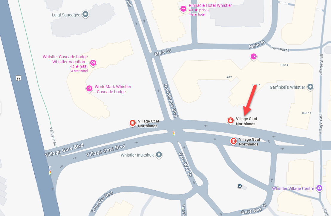 Map of Pop-up location